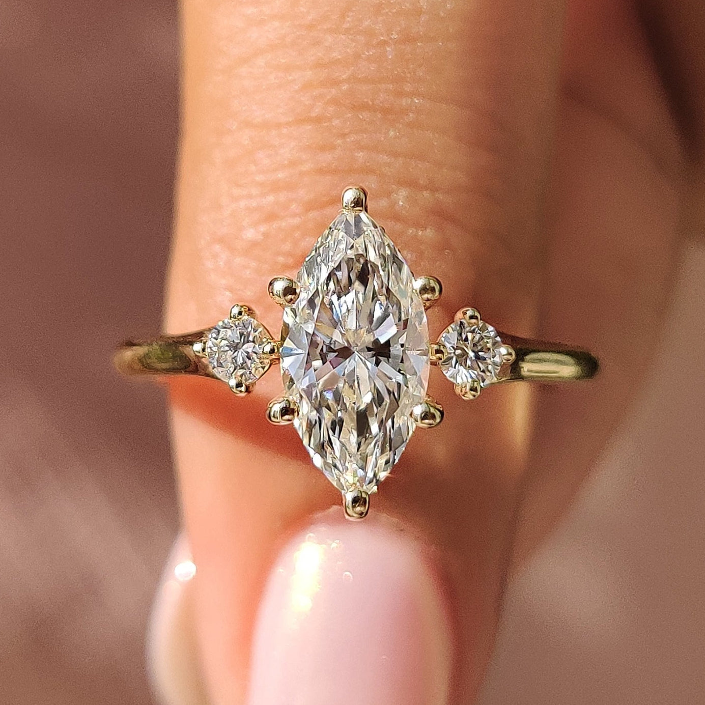 Cushion Hidden Halo Lab Grown Diamond Engagement Ring